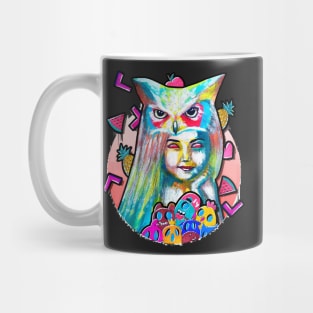 owl head sarah painting Mug